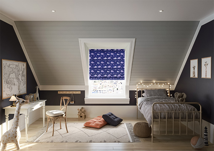 Starry Night, Purple Dream - Twist&Fit Roman Blind - Image 8